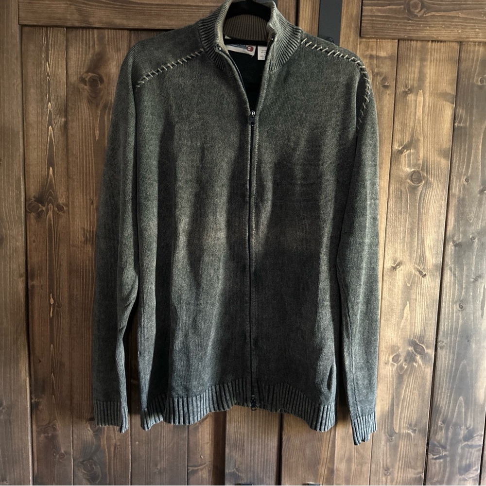 BKE Charcoal Zip-Up Sweater for Men
